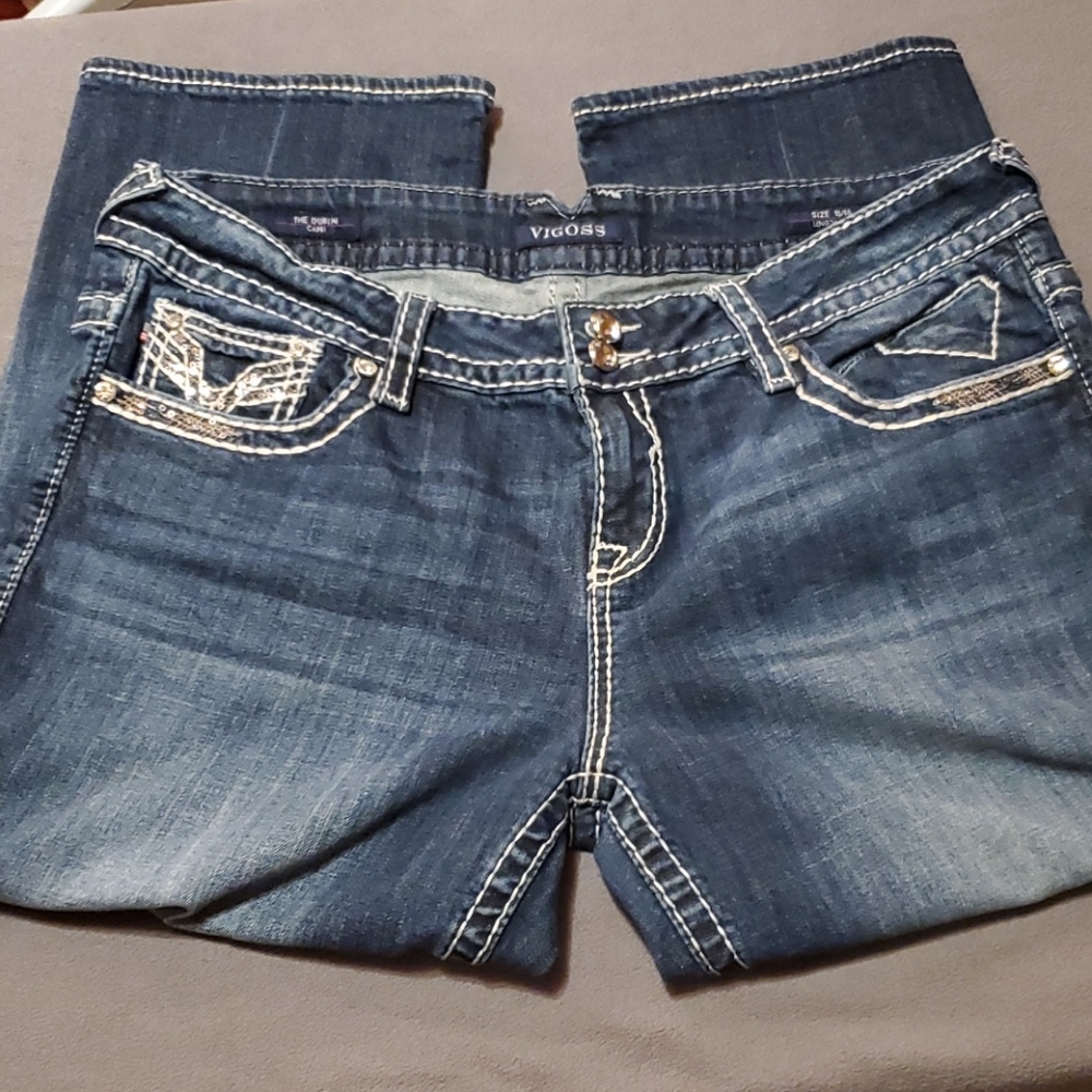 EUC SZ 15/16 Vigoss Dark Wash Dublin Capris